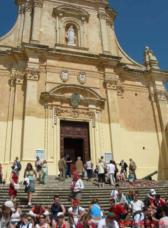 Gozo Cathedral. A main attraction inside the Citadel