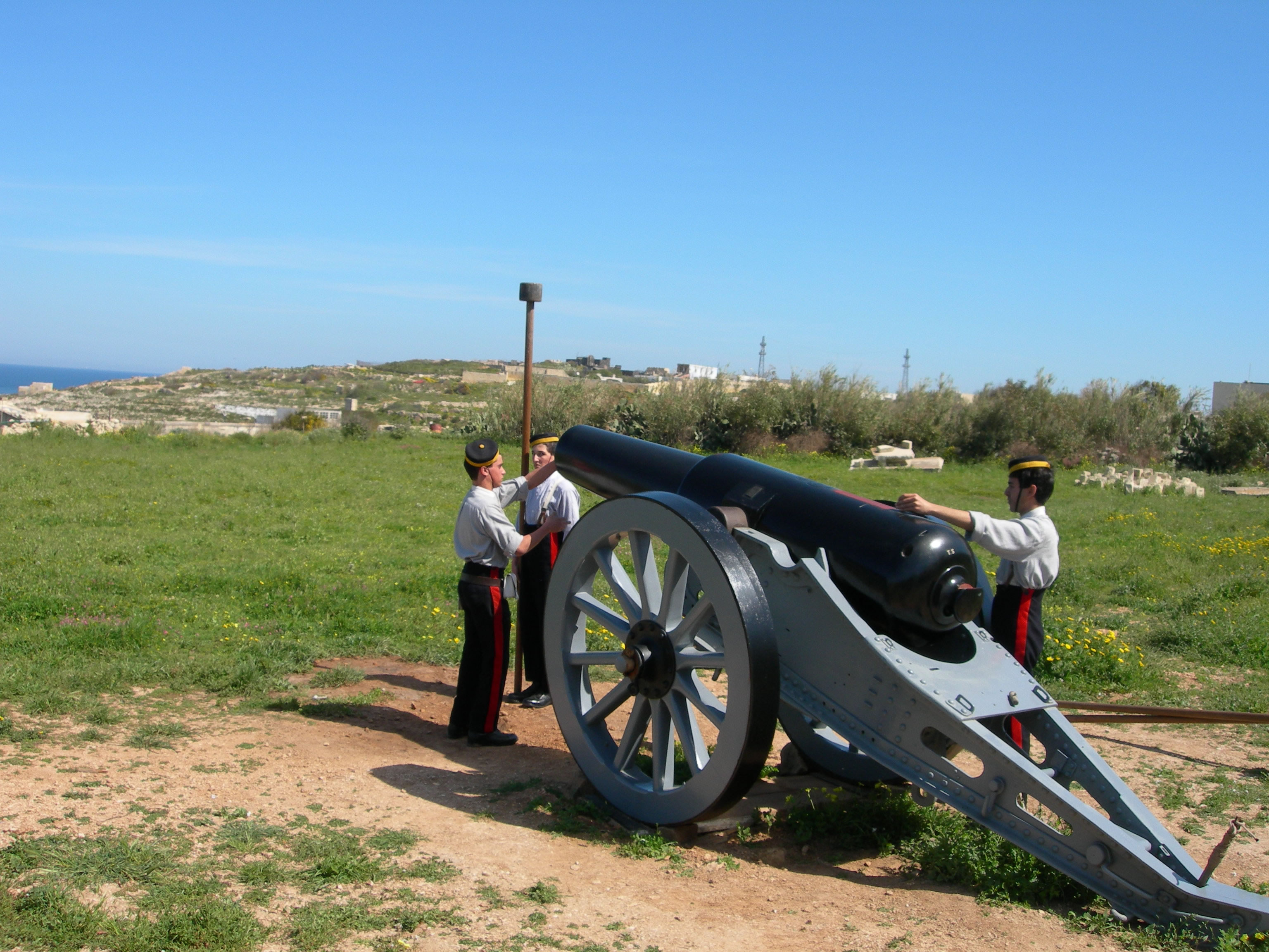 Loading Victorian Cannon