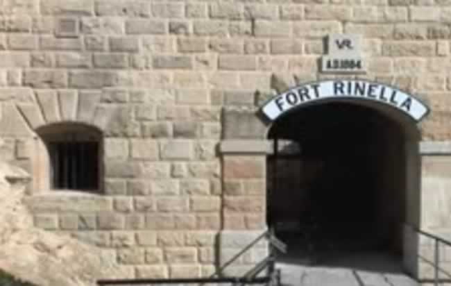 Fort Rinella Gate & 1 of the barrack room windows