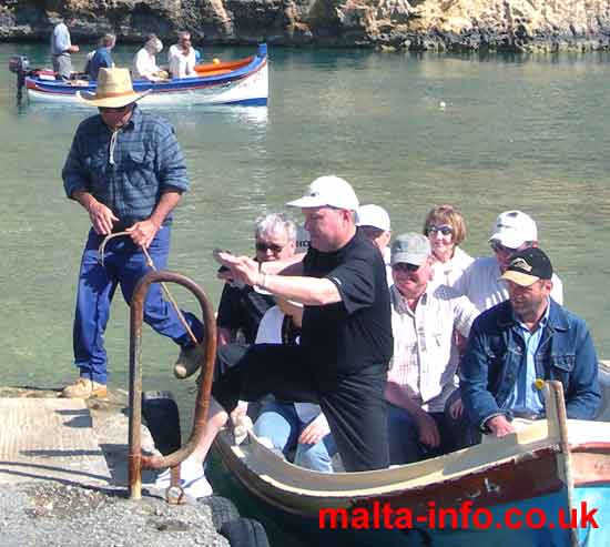 tourists returning from a boat trip