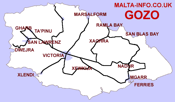 Map of Gozo