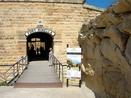 The entrance to Fort Rinella, Malta