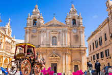 St Pauls Cathedral Facade Mdina