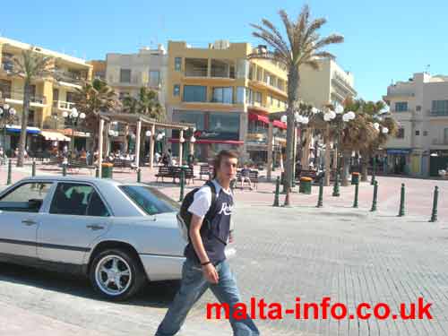 Photograph Buggibba Square taken from Bugibba's sea front promenade