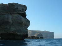 View of the cliffs & Fungus Island during a date trip