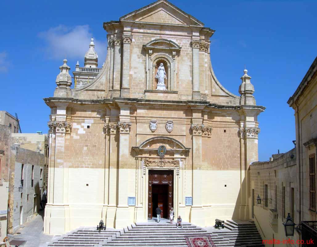 Gozo Cathedral Steps Main Entrance